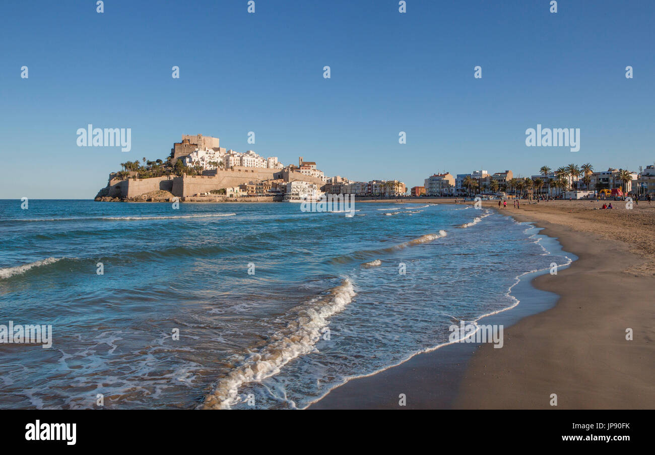 Spanien, Region Valencia, Castellon Provinz, Stadt Peñiscola, Stockfoto