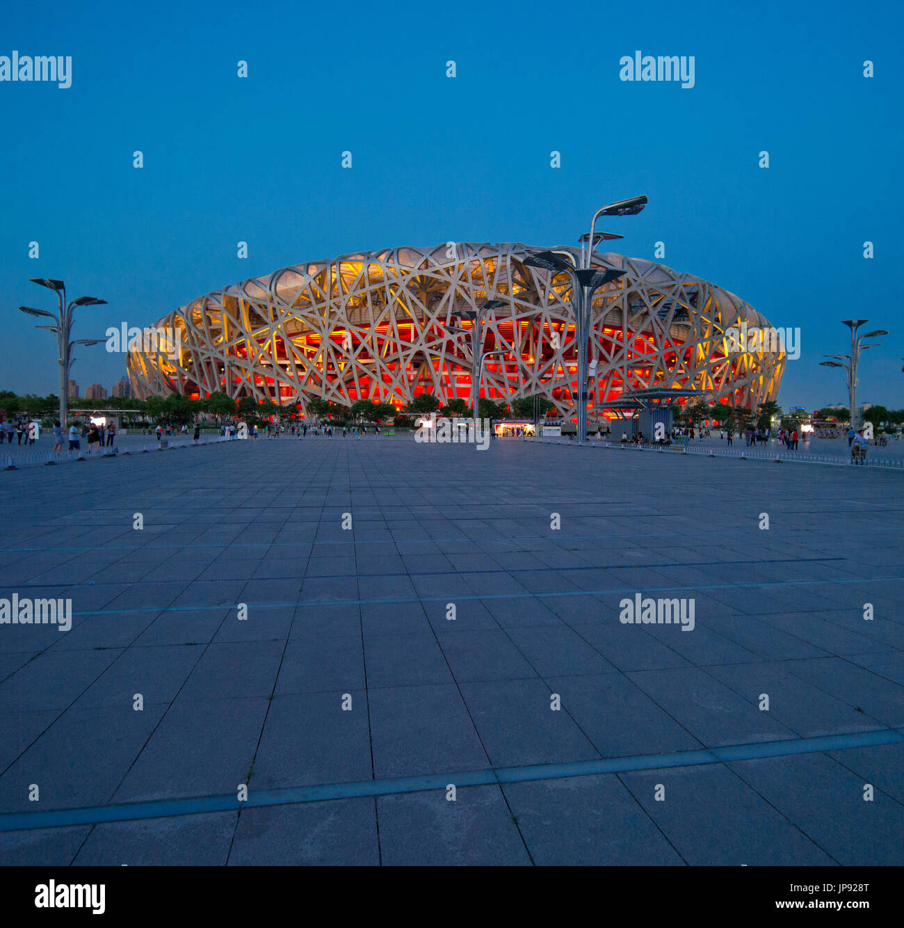 Das Nationalstadion (Guojia Tiyuchang), Olympic Sports Center, Beijing, China Stockfoto