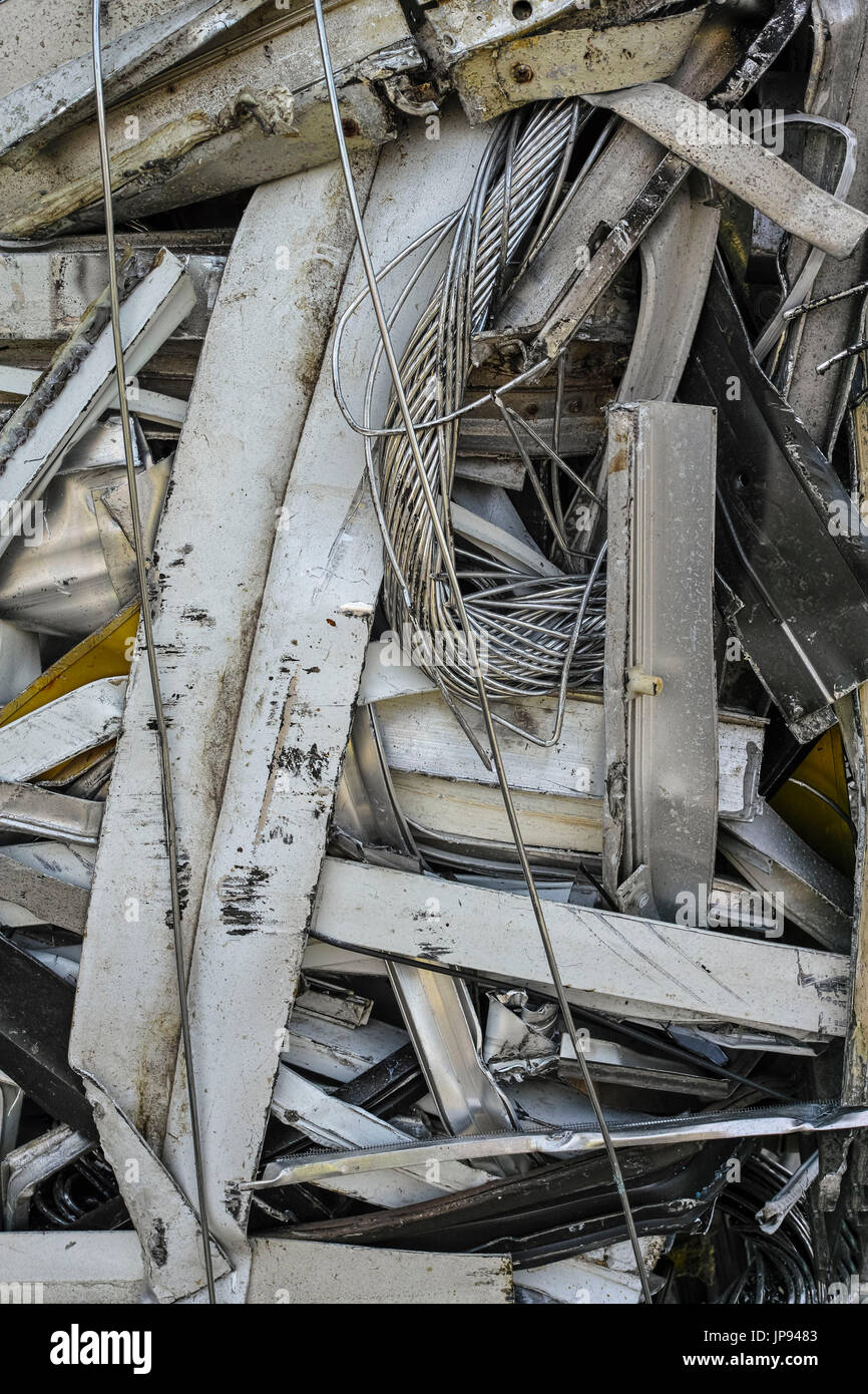 Metall-Schrott, Recycling-Anlage, Miami, Florida, USA Stockfoto