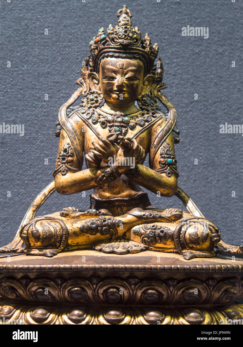Bronze, Vajradhara Figur, der Capital Museum, Peking, China Stockfoto