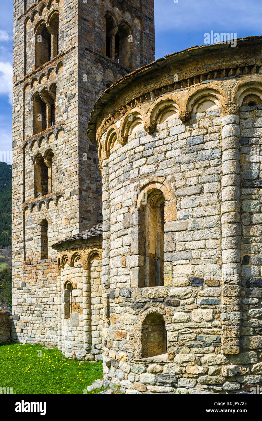 Romanische Apsiden, St. Climent de Tahüll, Spanien Stockfoto