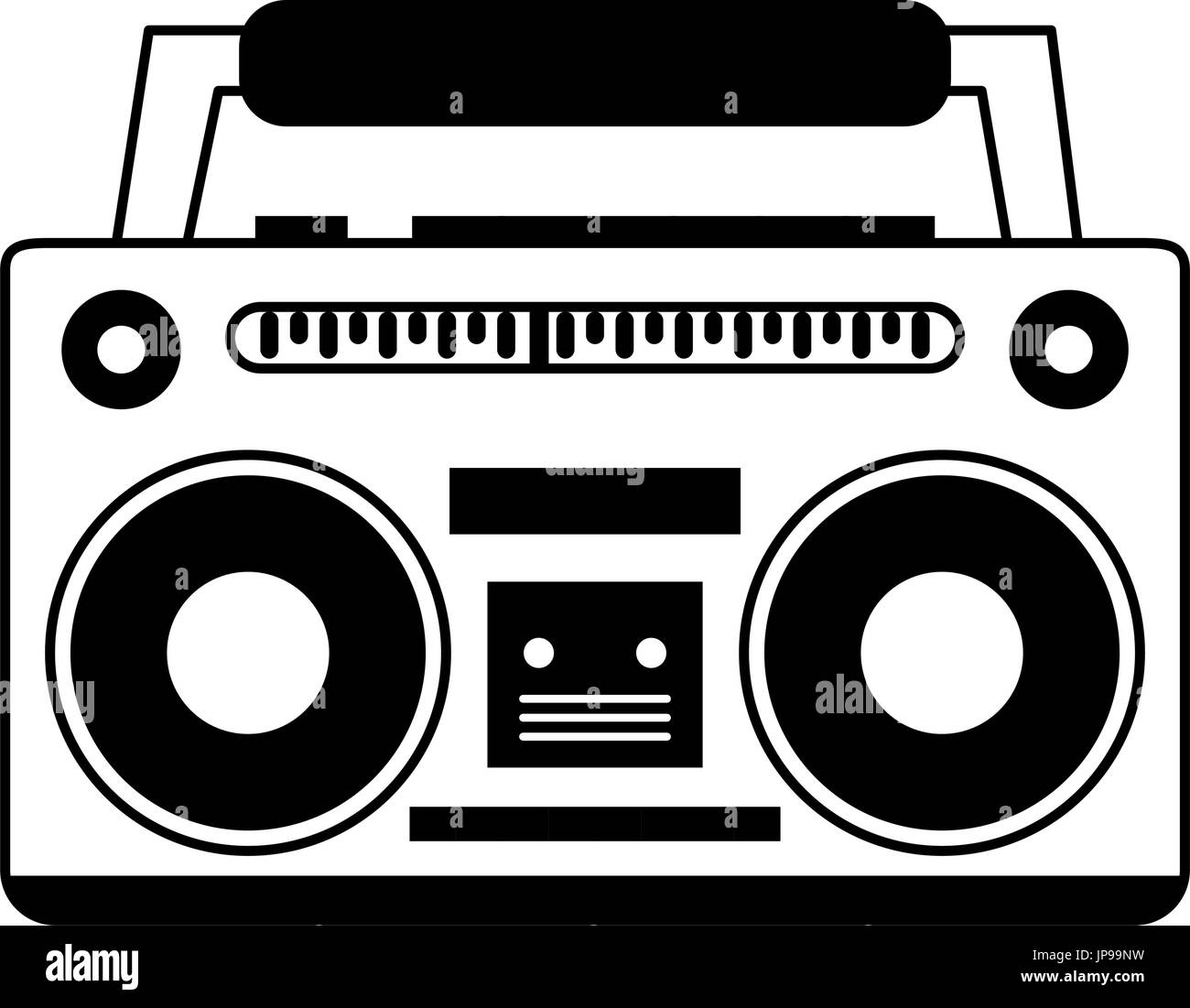 Boom-Box-Symbolbild Stock Vektor