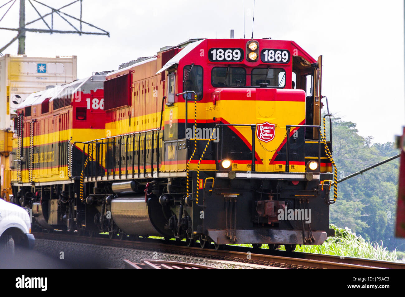 Panama Canal Railway locomitive Stockfoto