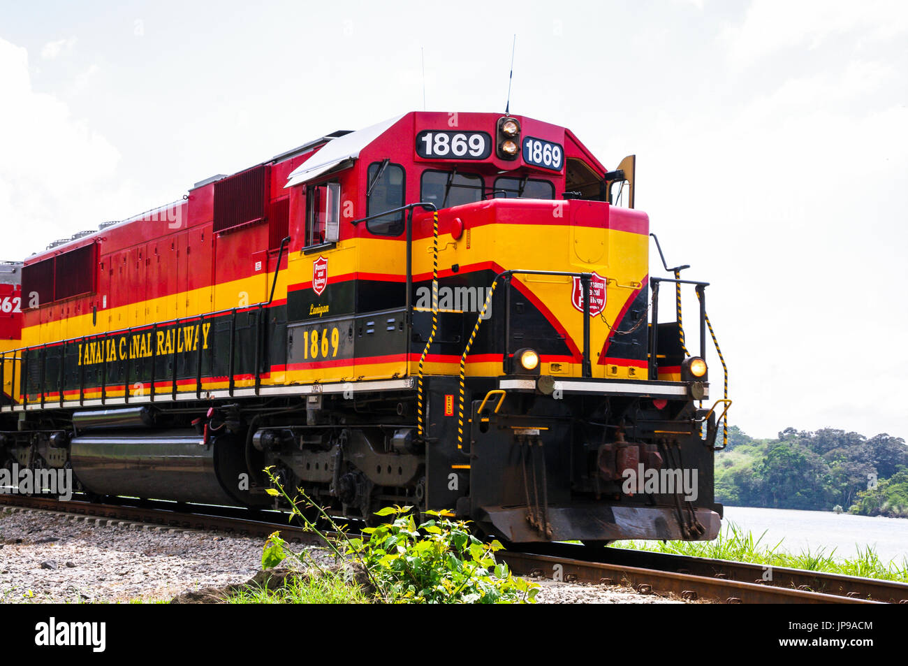 Panama Canal Railway locomitive Stockfoto