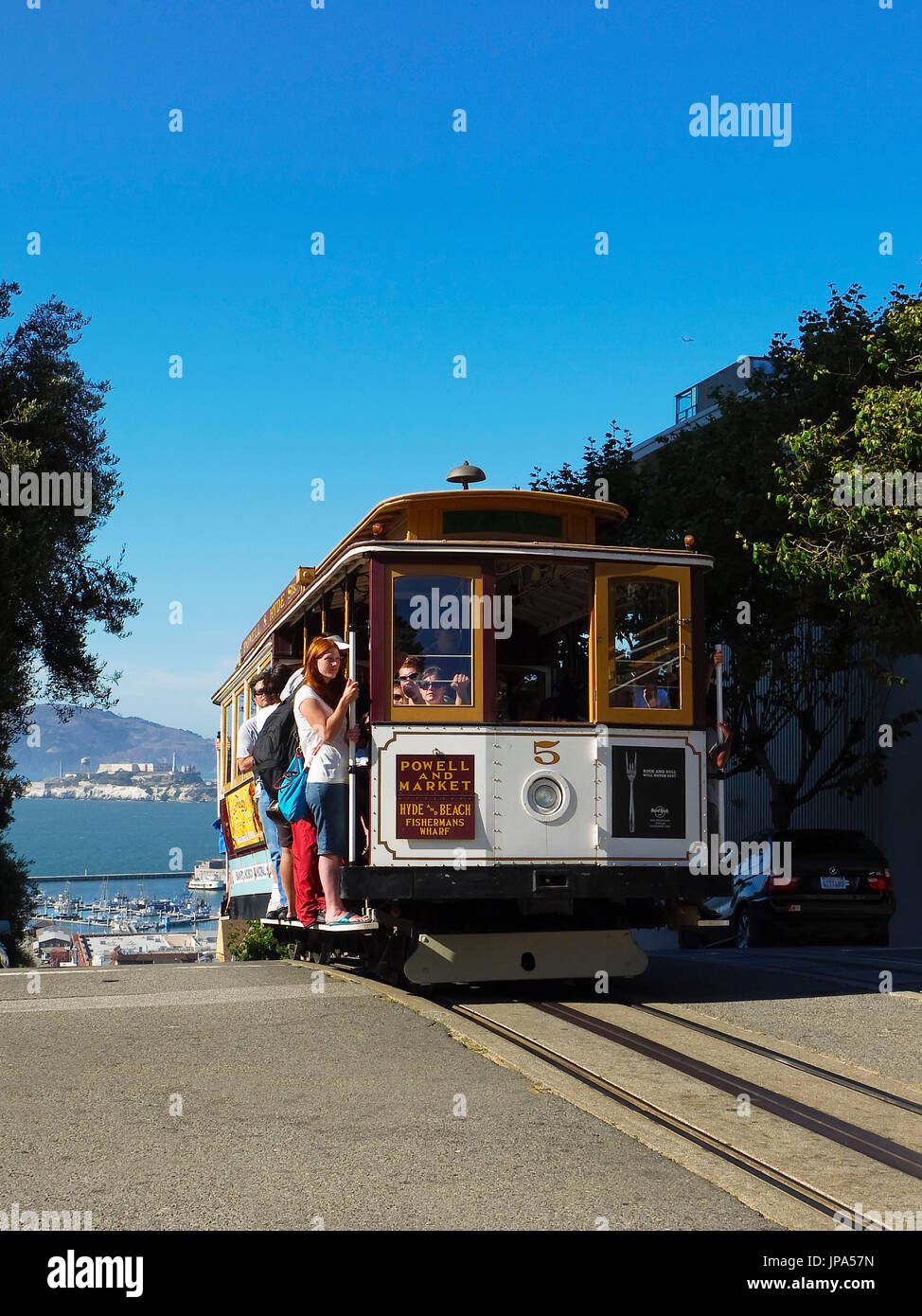 Seilbahn, San Francisco, Kalifornien, USA Stockfoto