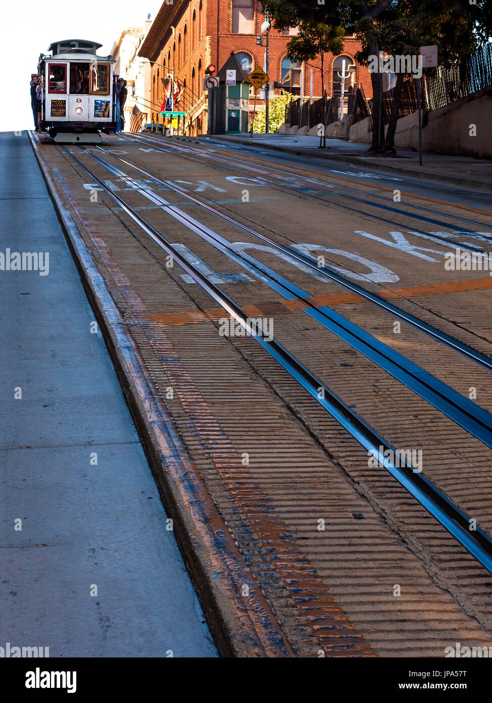 Seilbahn, San Francisco, USA Stockfoto