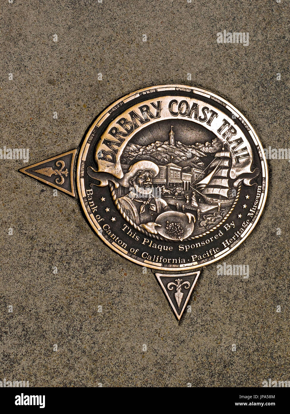 Erfolgreicher Plaque, San Francisco, Kalifornien, USA Stockfoto