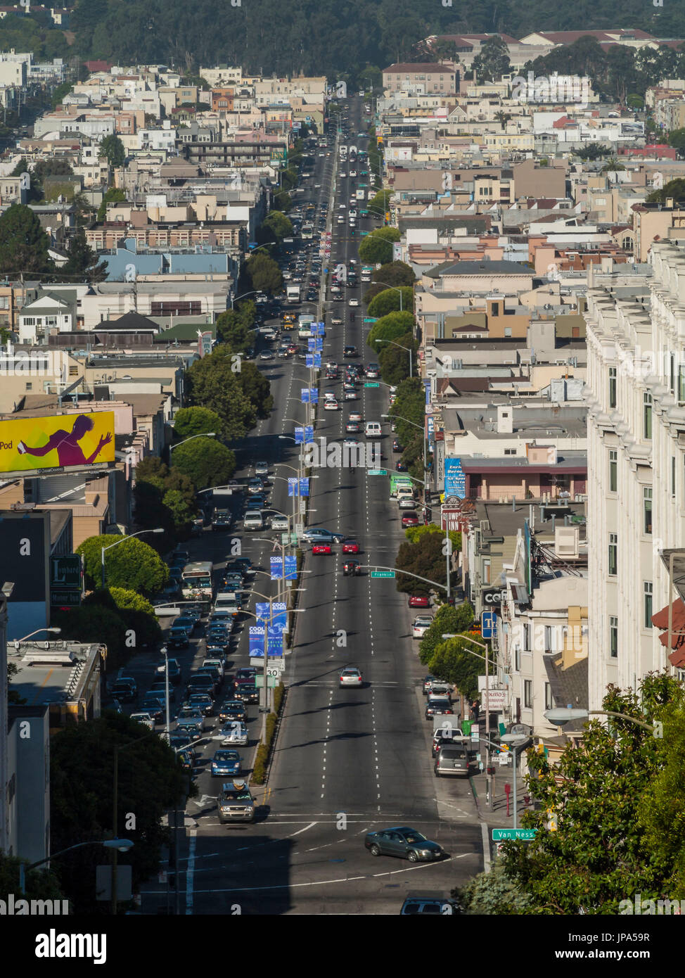 Lombard Street, San Francisco, Stockfoto