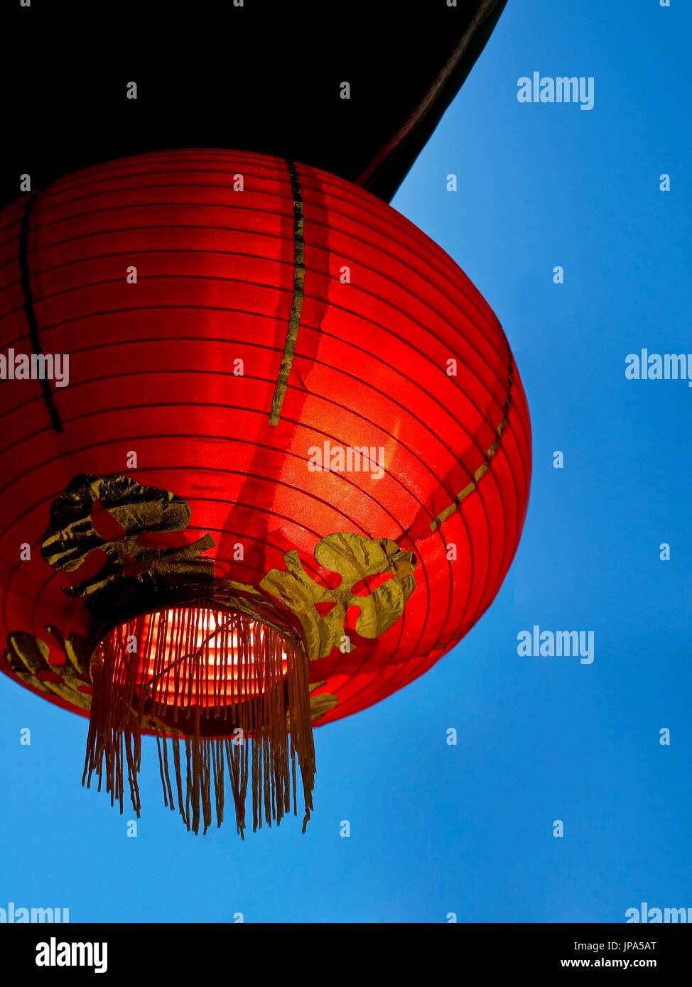 Rote Lampe, Chinatown, San Francisco, Kalifornien, USA Stockfoto