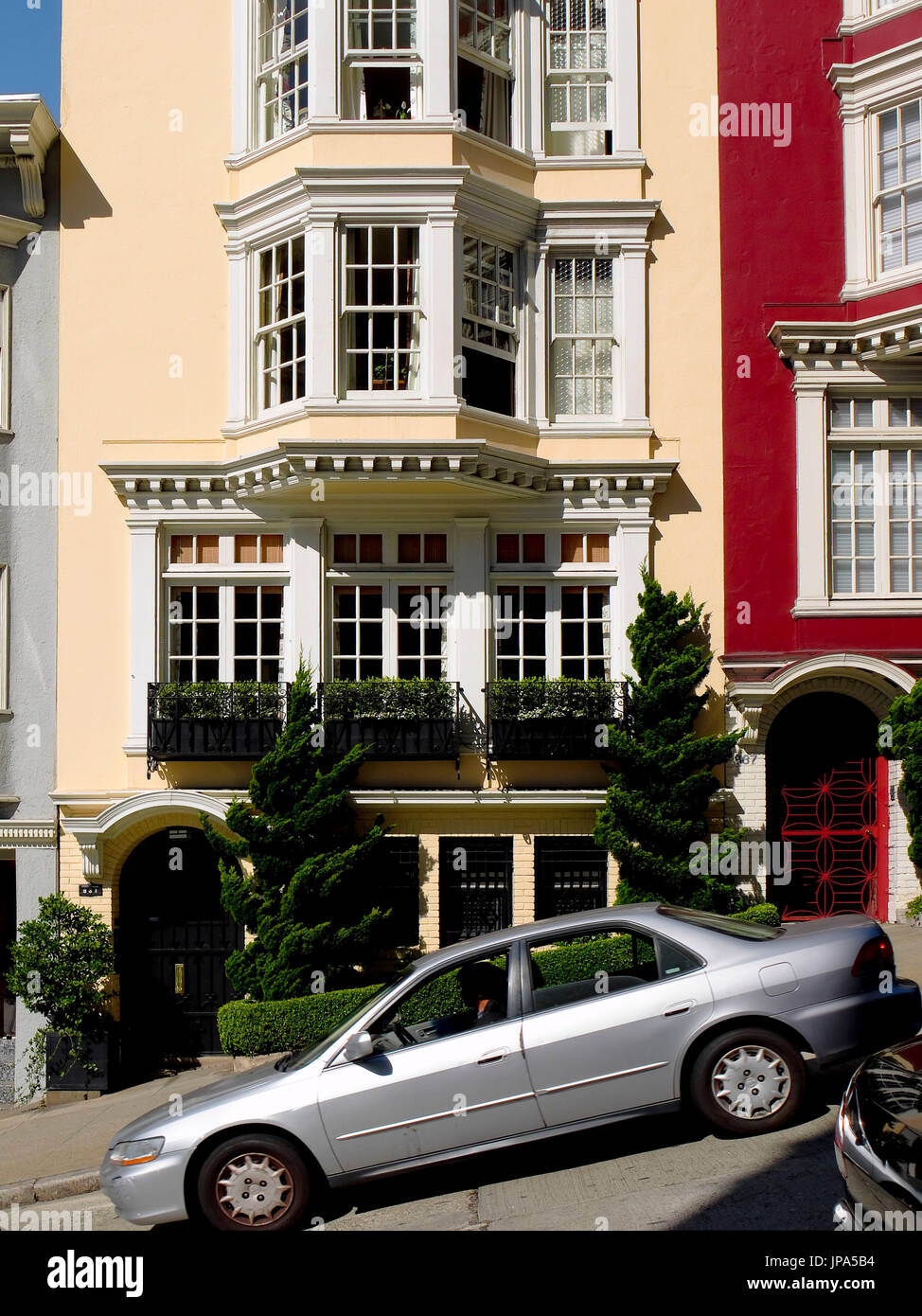 San Francisco Häuser, Kalifornien, USA Stockfoto