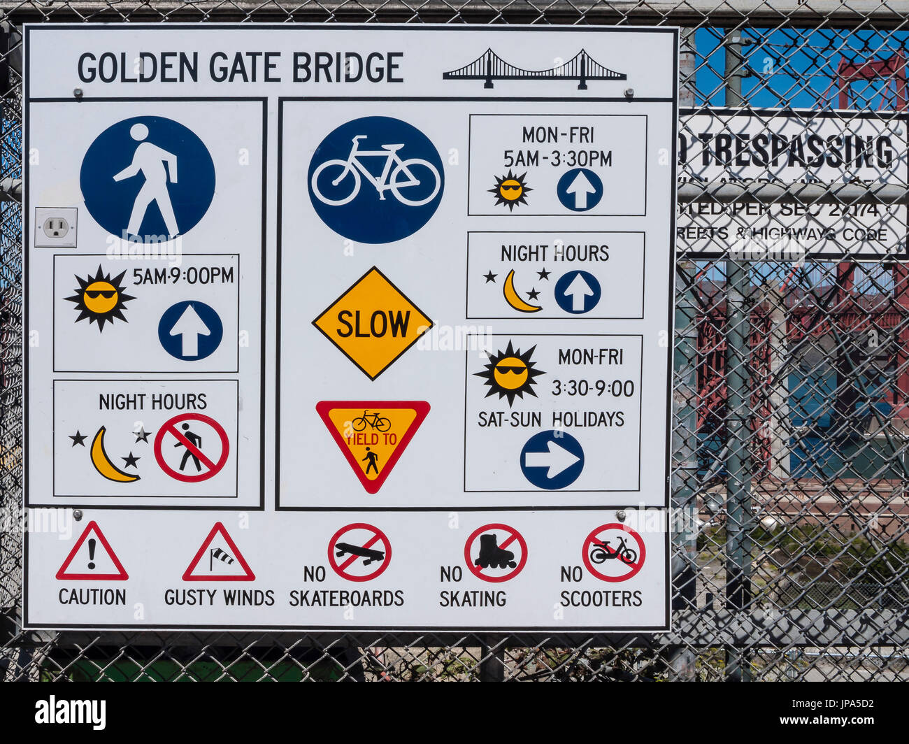 Die Golden Gate Bridge, San Francisco, USA Stockfoto