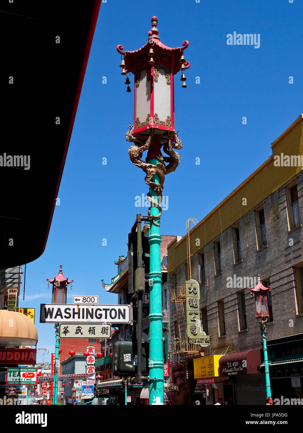 Washington Street, Chinatown, San Francisco, Kalifornien, USA Stockfoto