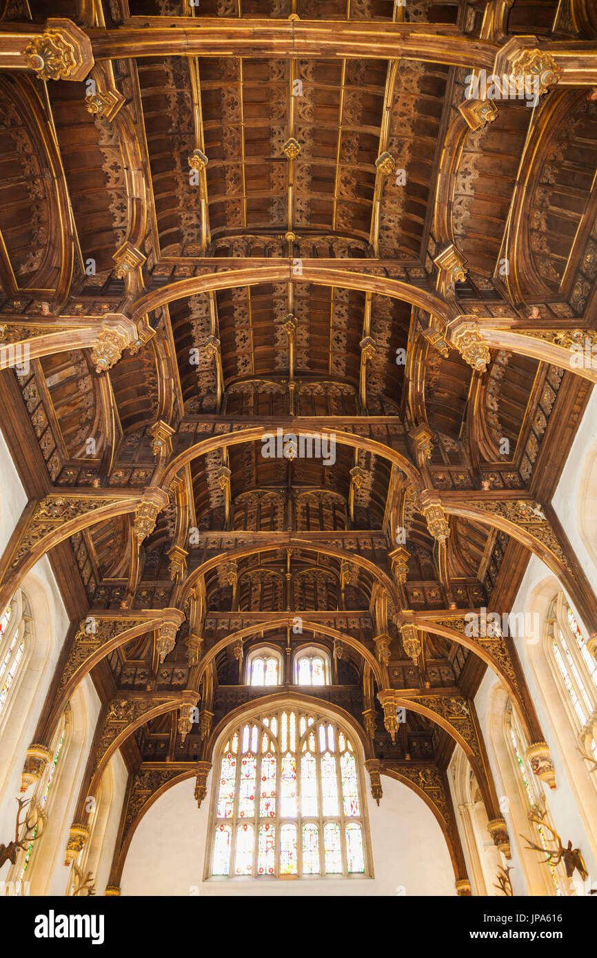 England, Middlesex, London, Kingston-upon-Thames, Hampton Court Palace, Henry VIII Wohnungen, der großen Halle Stockfoto