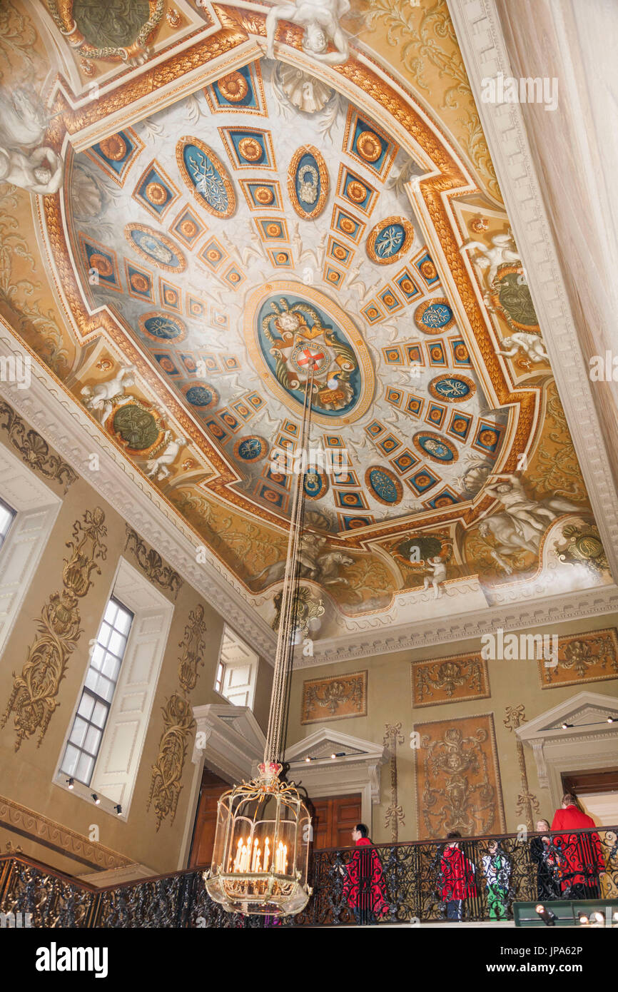 England, Middlesex, London, Kingston-upon-Thames, Hampton Court Palace, die Königin Treppe Stockfoto