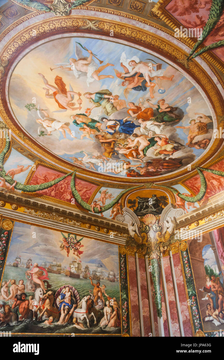 England, Middlesex, London, Kingston-upon-Thames, Hampton Court Palace, William III Appartements des Königs Salon Stockfoto