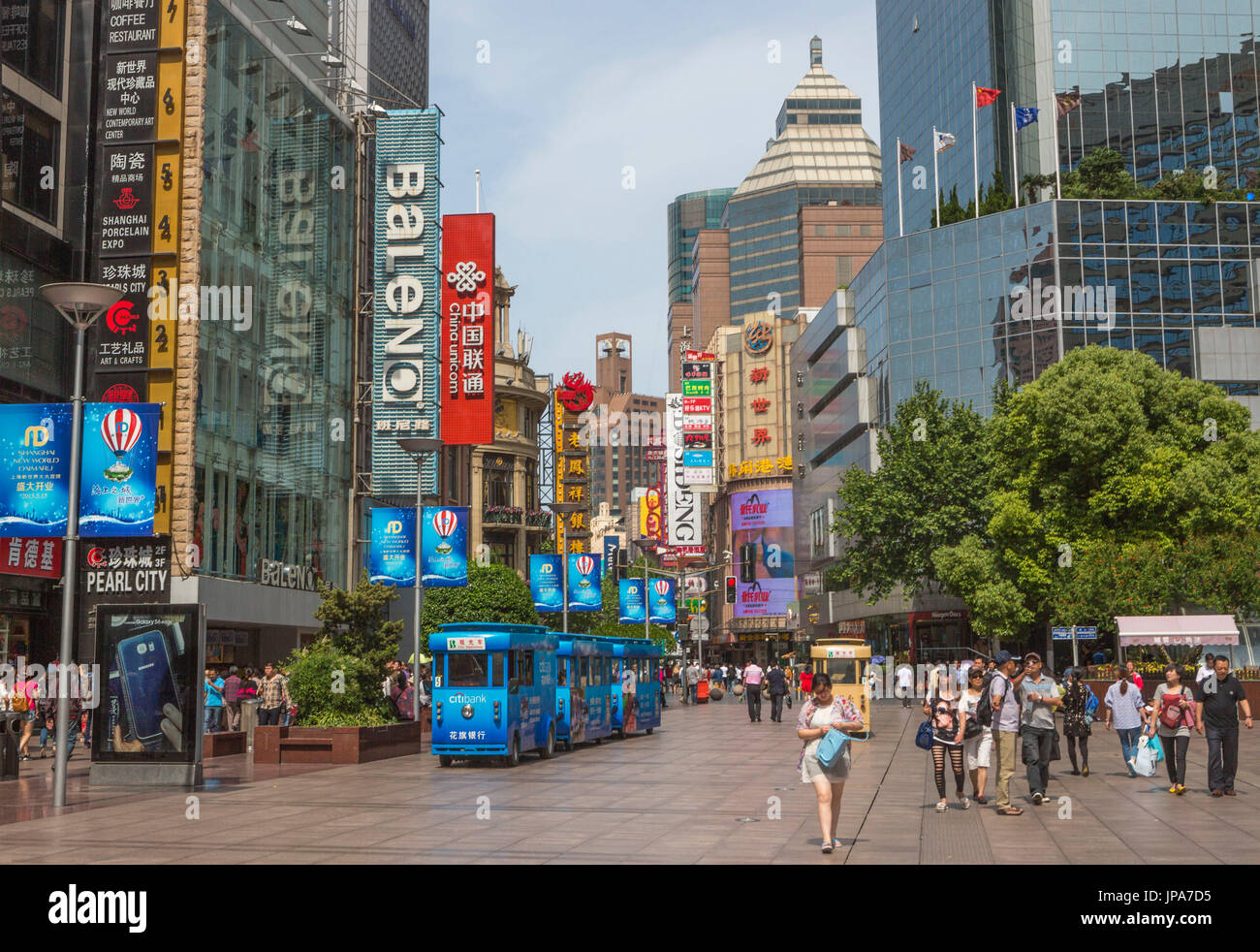 China, Shanghai City, Nanjin Lu Street Stockfoto