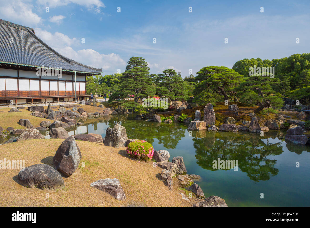 Japan, Kyoto City, Nijo, Ninomaru Palast, Schlossgarten Stockfoto