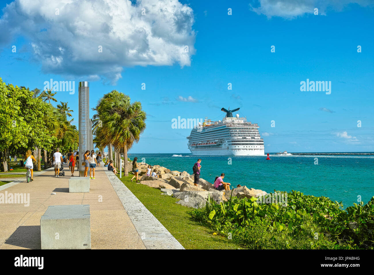 South Point, Miami Beach, Florida, Vereinigte Staaten Stockfoto