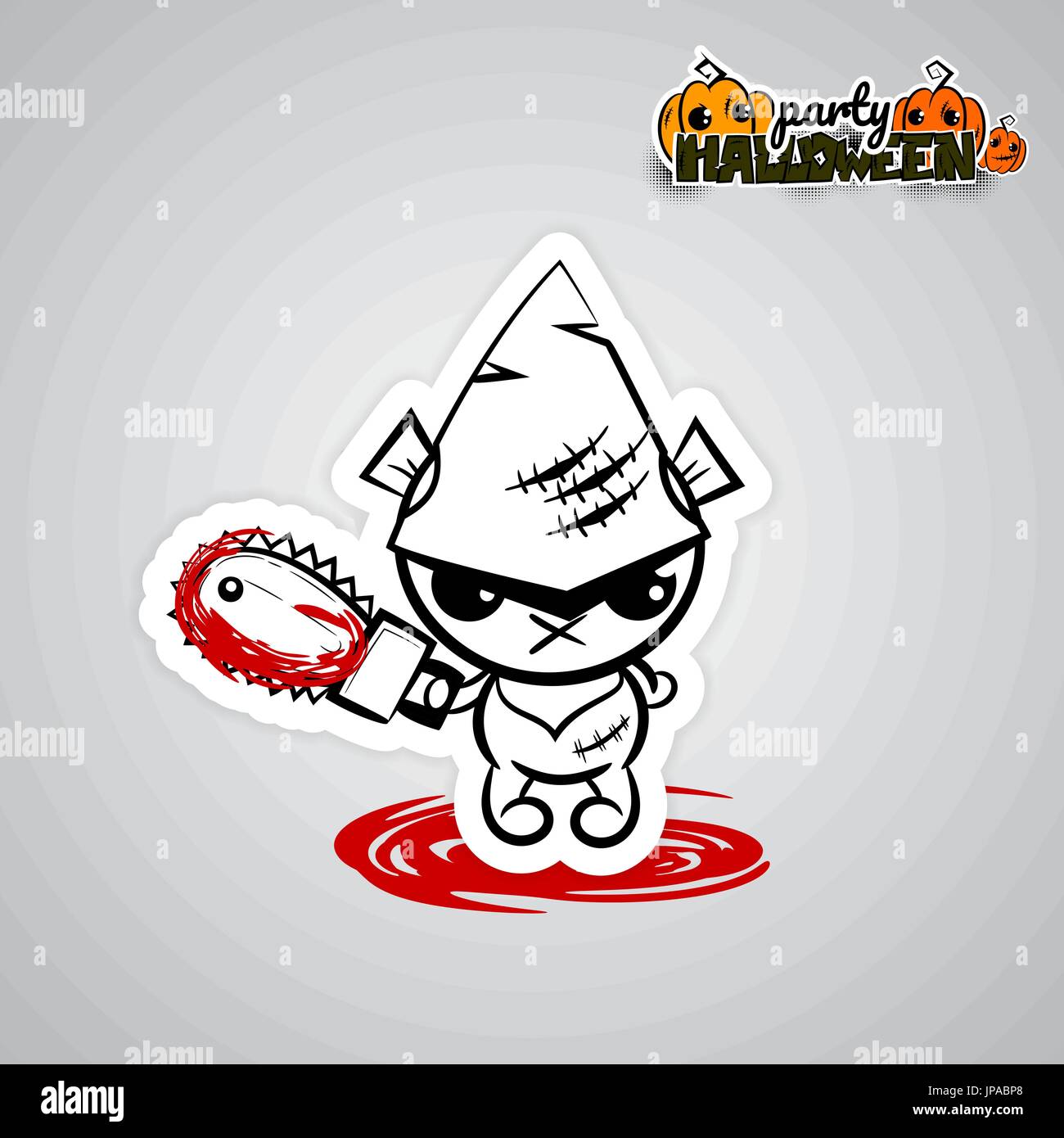 Halloween bösen Bearvoodoo Puppe Pop-Art comic Stock Vektor