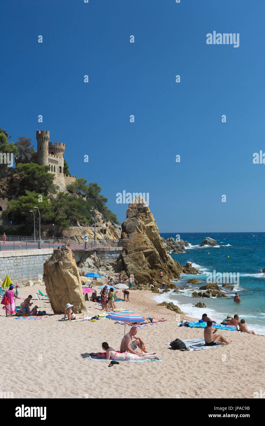 Spanien, Katalonien, Costa Brava, Lloret de Mar Stadtzentrum, Stockfoto