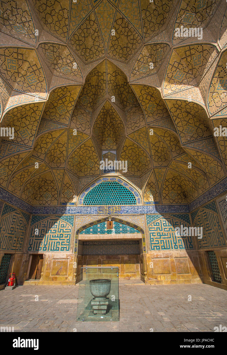 Iran, Esfahan Stadt Masjed-e Jame (Freitagsmoschee) UNESCO, Welterbe, UNESCO-Welterbe, West Iwan Stockfoto