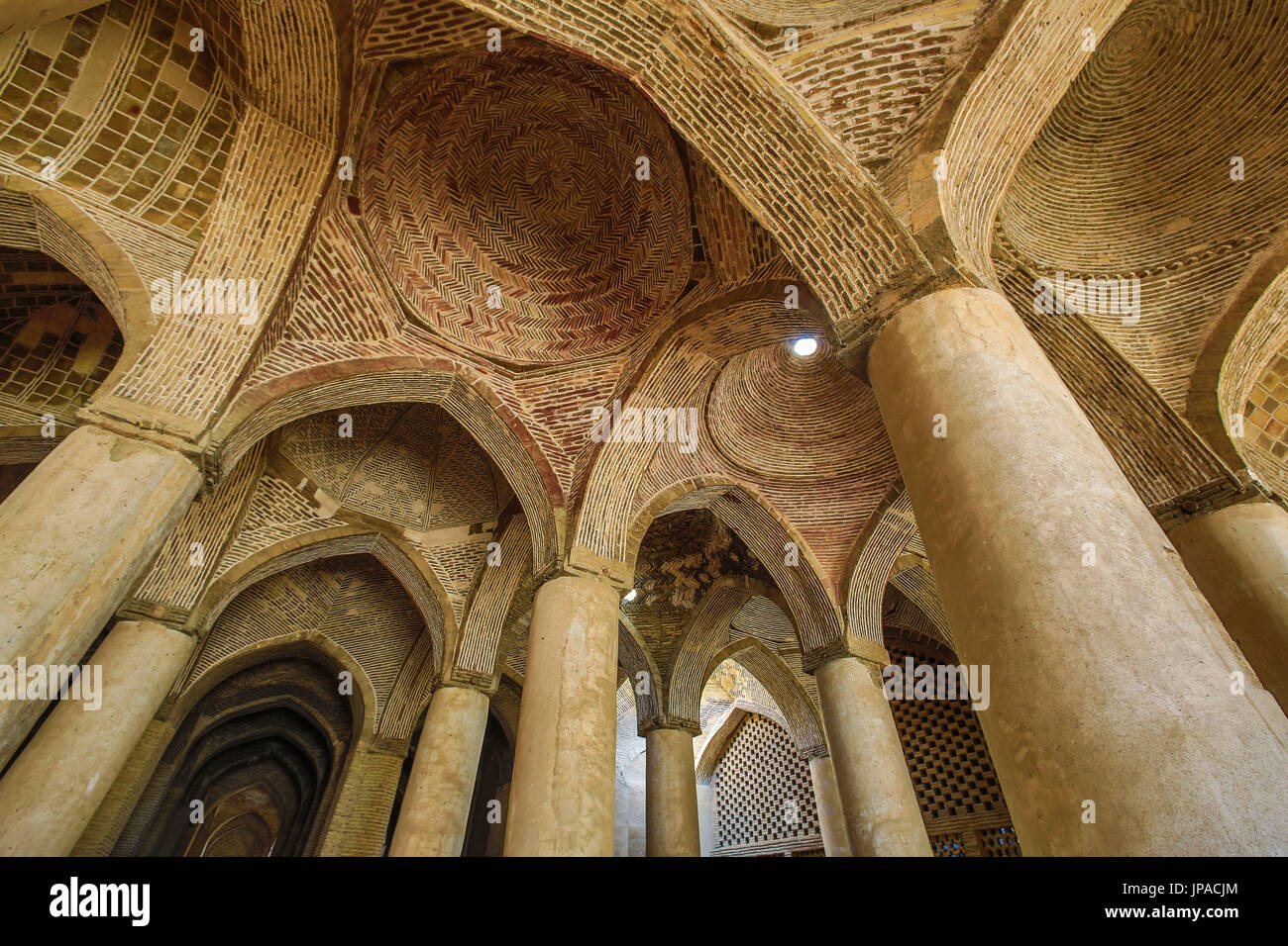 Iran, Esfahan Stadt Masjed-e Jame (Freitagsmoschee) UNESCO, Welterbe, Nord Iwan Stockfoto