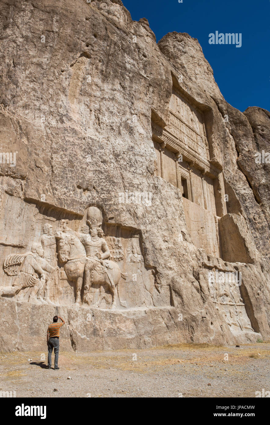 Iran, Persepolis, Naqsh-e Rostam Nekropole, UNESCO-Welterbe Stockfoto
