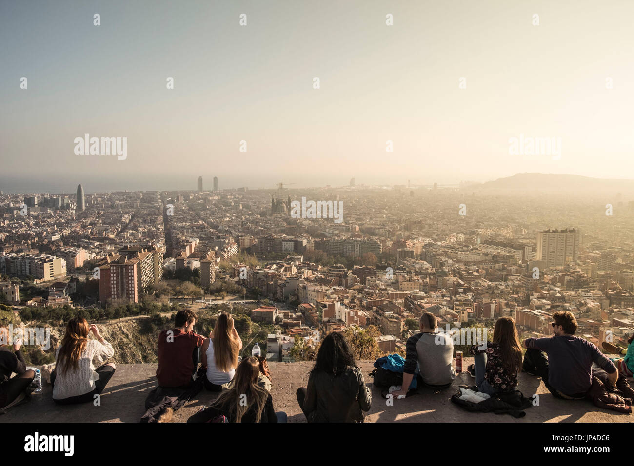 Turo De La Rovira, eines der besten Sicht von Barcelona, Katalonien, Spanien Stockfoto