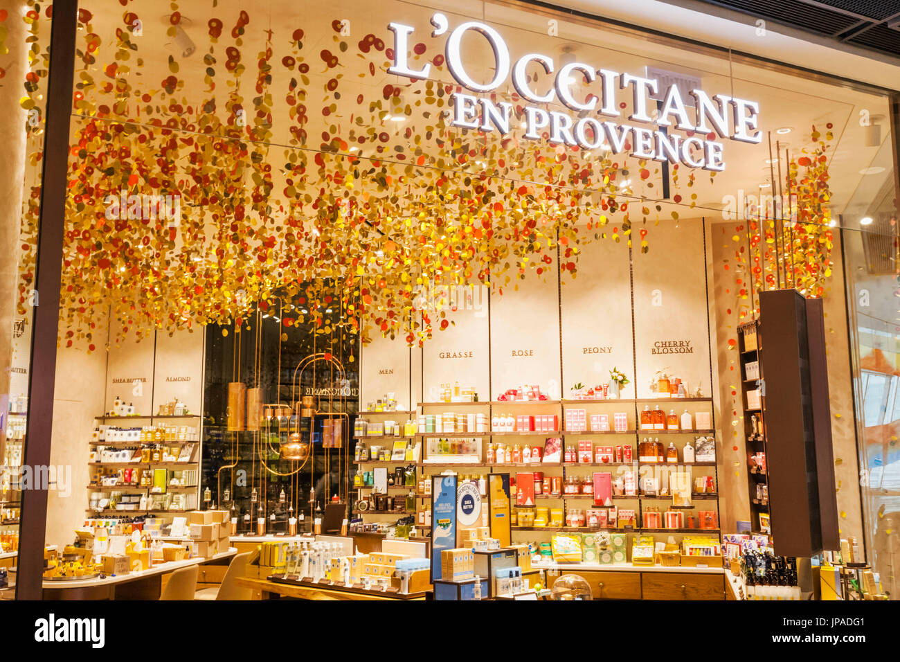 China, Hongkong, Central, IFC Shopping Mall, L'Occitane En Provence Shop Stockfoto