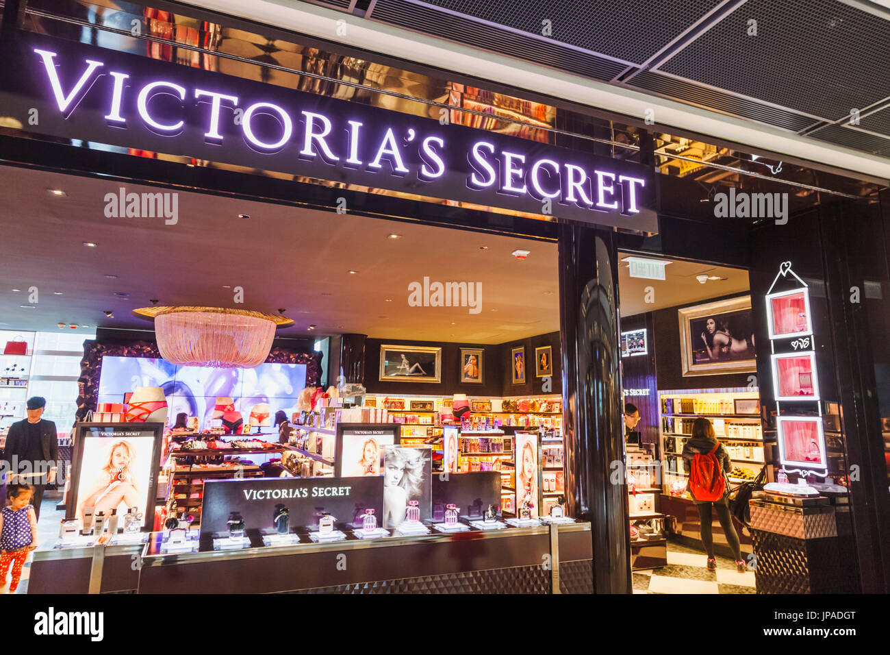 China, Hongkong, Central, IFC Shopping-Mall, Victorias Secret Shop Stockfoto