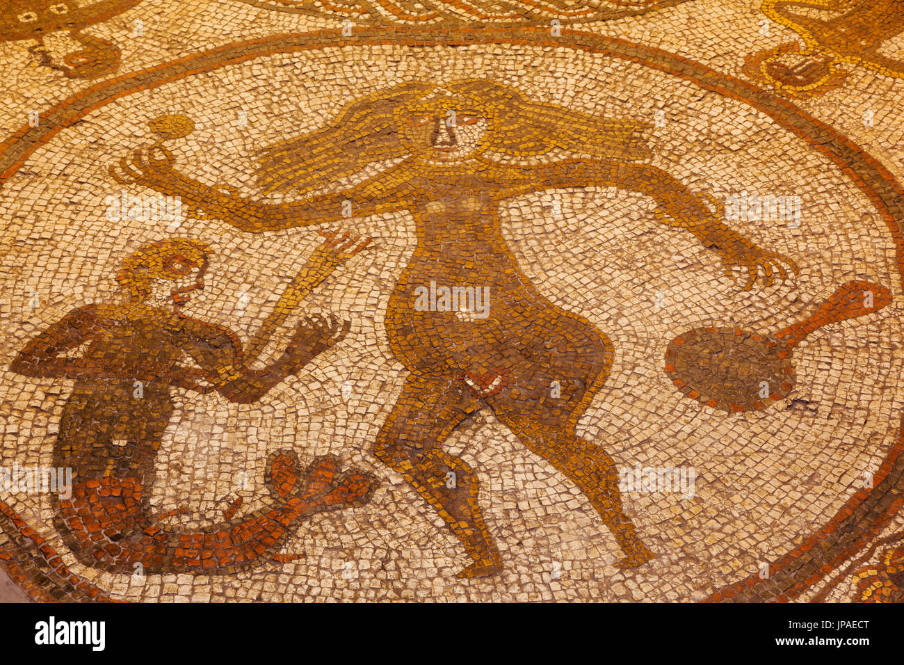 England, East Yorkshire, Kingston upon Hull, Hull und East Riding Museum, Rudston Venus römisches Mosaik Stockfoto