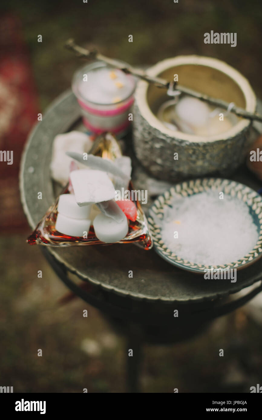 Alternative Hochzeit, Zeremonie, Ritual, Zubehör Stockfoto