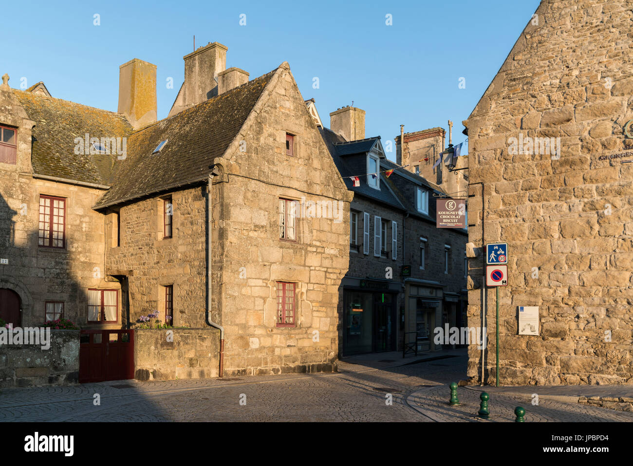 Ecke der Stadt. Roscoff, Finistère, Bretagne, Frankreich. Stockfoto