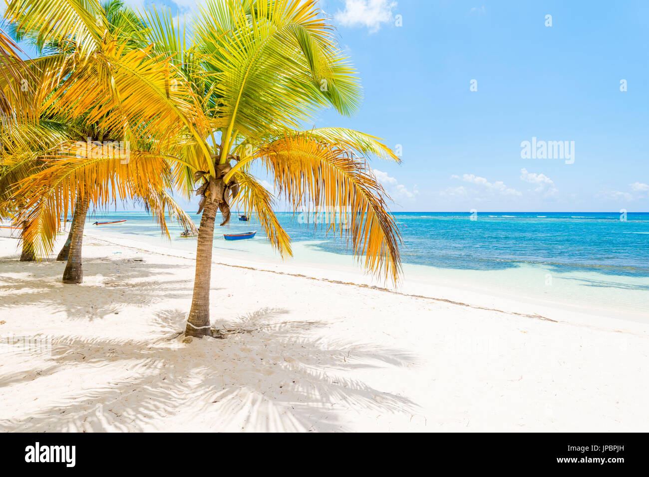 Mano Juan, Saona, East National Park (Parque Nacional del Este), Dominikanische Republik, Karibik. Stockfoto
