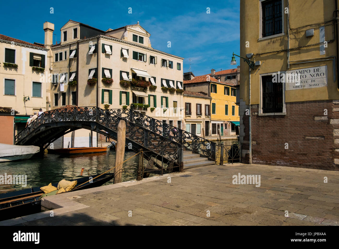 Ponte de Gheto Novo, Canaregio, Venedig, Veneto, Nord-Ost Italien, Europa. Stockfoto