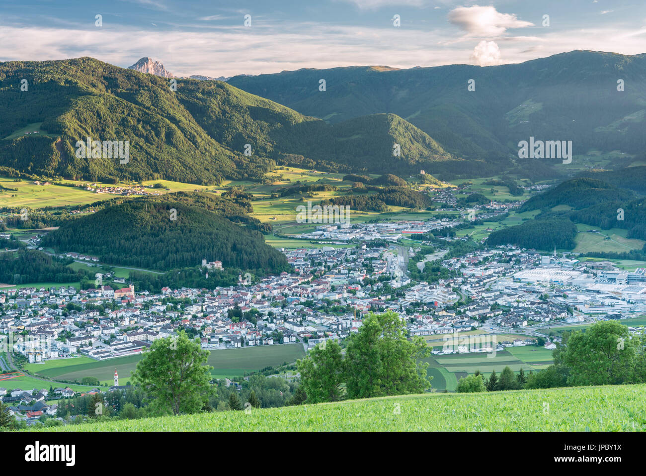 Brunico / Bruneck, Provinz Bozen, Südtirol, Italien. Stockfoto