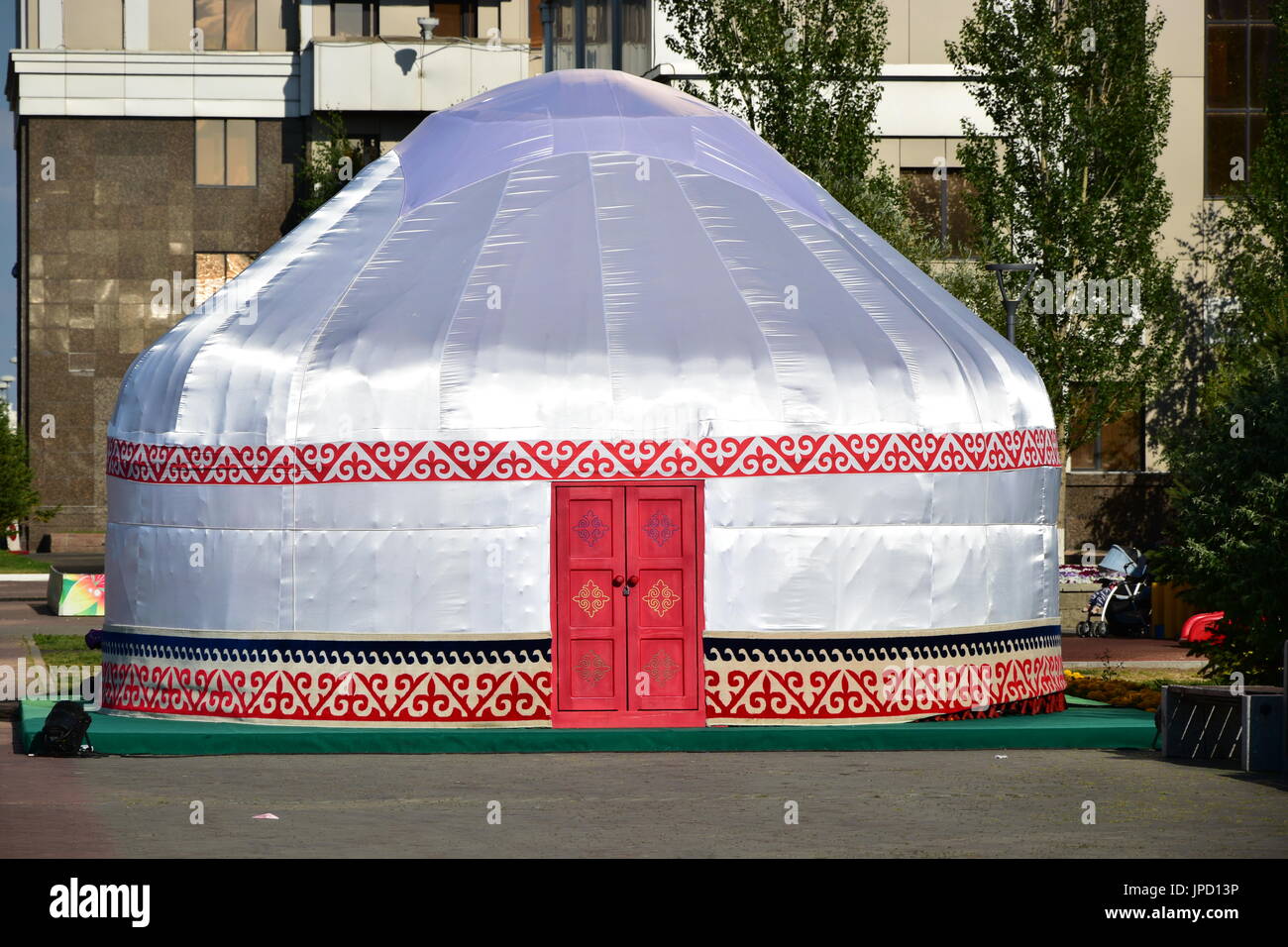 Blick auf die EXPO 2017 in Astana, Kasachstan Stockfoto