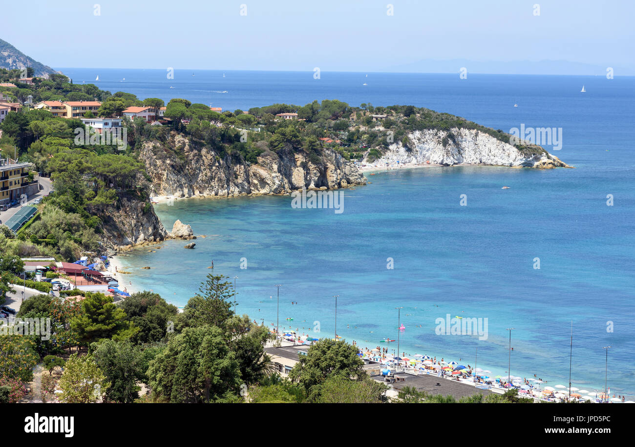 Strand "le Ghiaie" in der Nähe von Portoferraio, Elba Island, Toskana, Italien Stockfoto