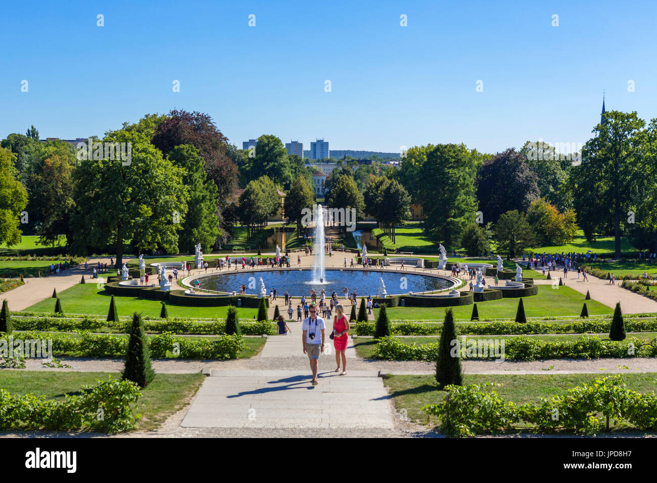 Gärten von Schloss Sanssouci, Park Sanssouci, Potsdam, Brandenburg, Deutschland Stockfoto