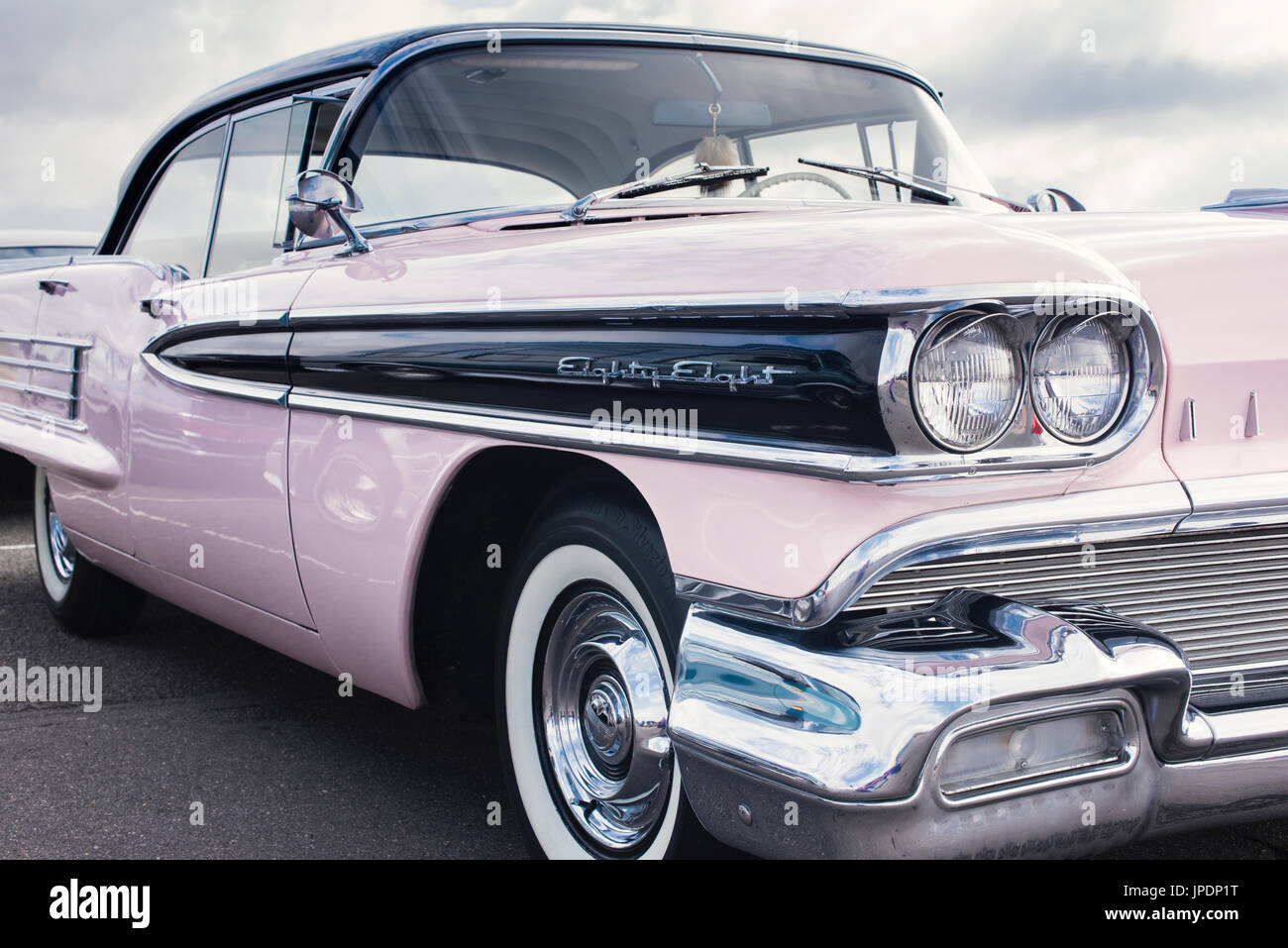 1958 Oldsmobile dynamische 88 Auto. Amerikanische Oldtimer. Essex, UK Stockfoto