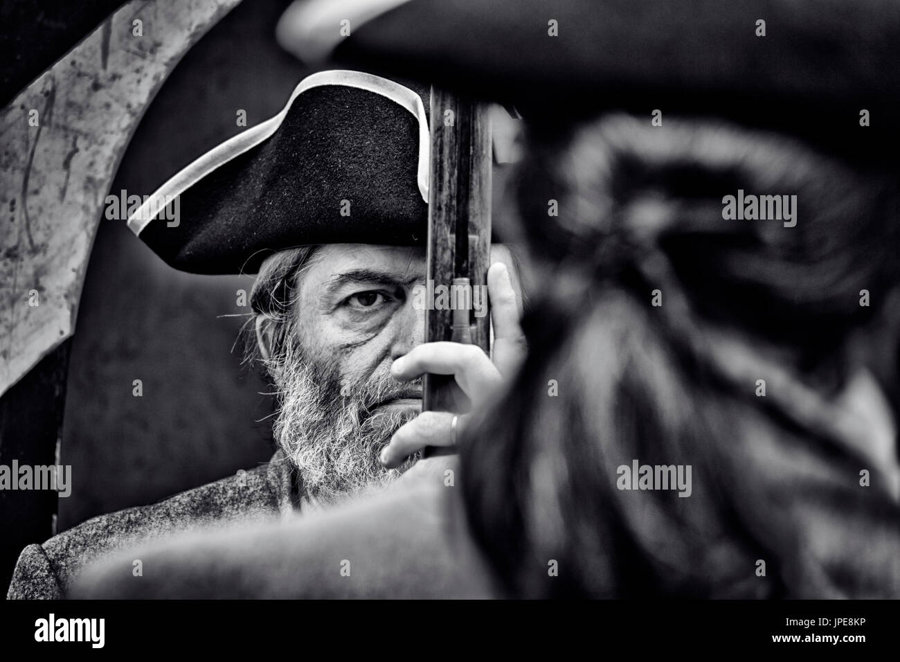 Volvera, Turin, Piemont, Italien. Schlacht von Marsaglia historisches reenactment Stockfoto