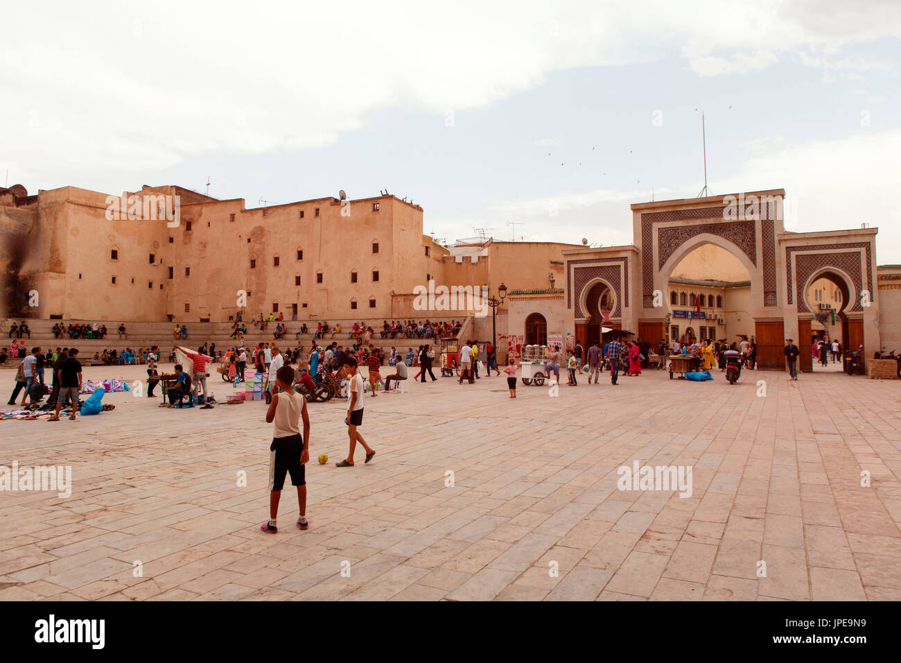 Nordafrika, Marokko, Fes Bezirk, Medina von Fes. R'Sif Square. Stockfoto