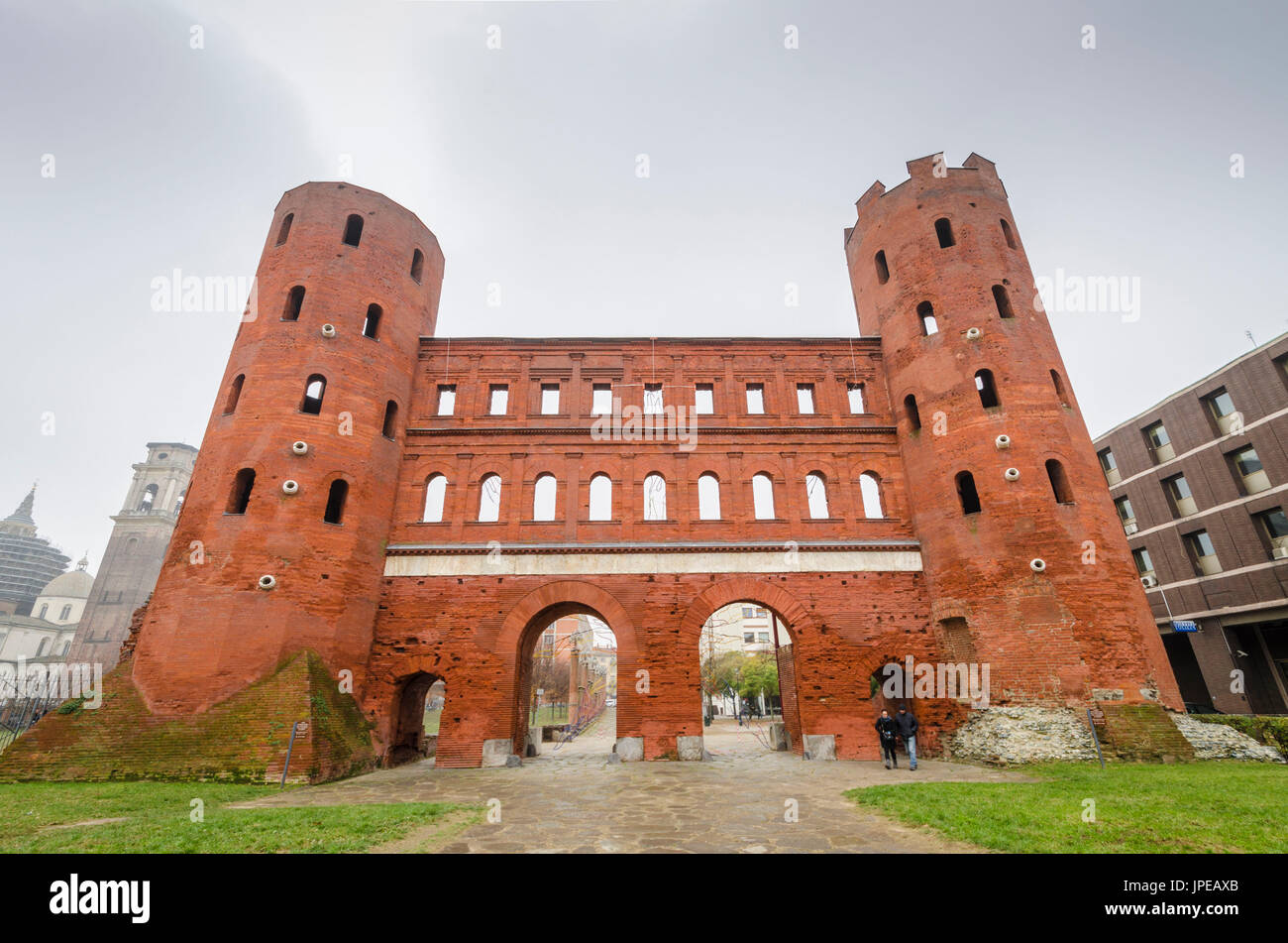 Porta Palatina, Turin, Piemont Stockfoto