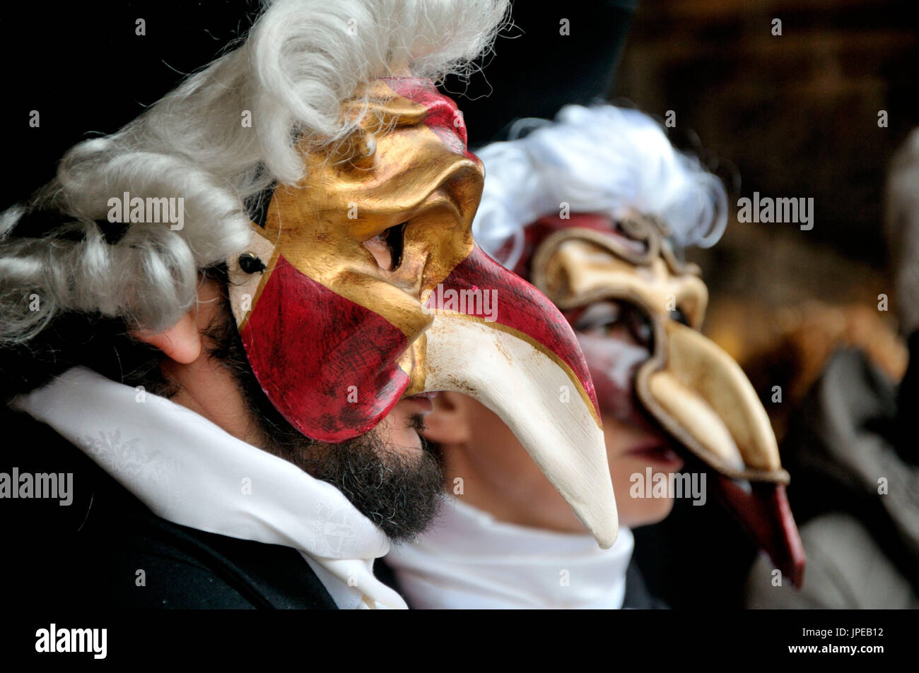 Funktionen Karneval Masken Venedig. Italien Stockfoto