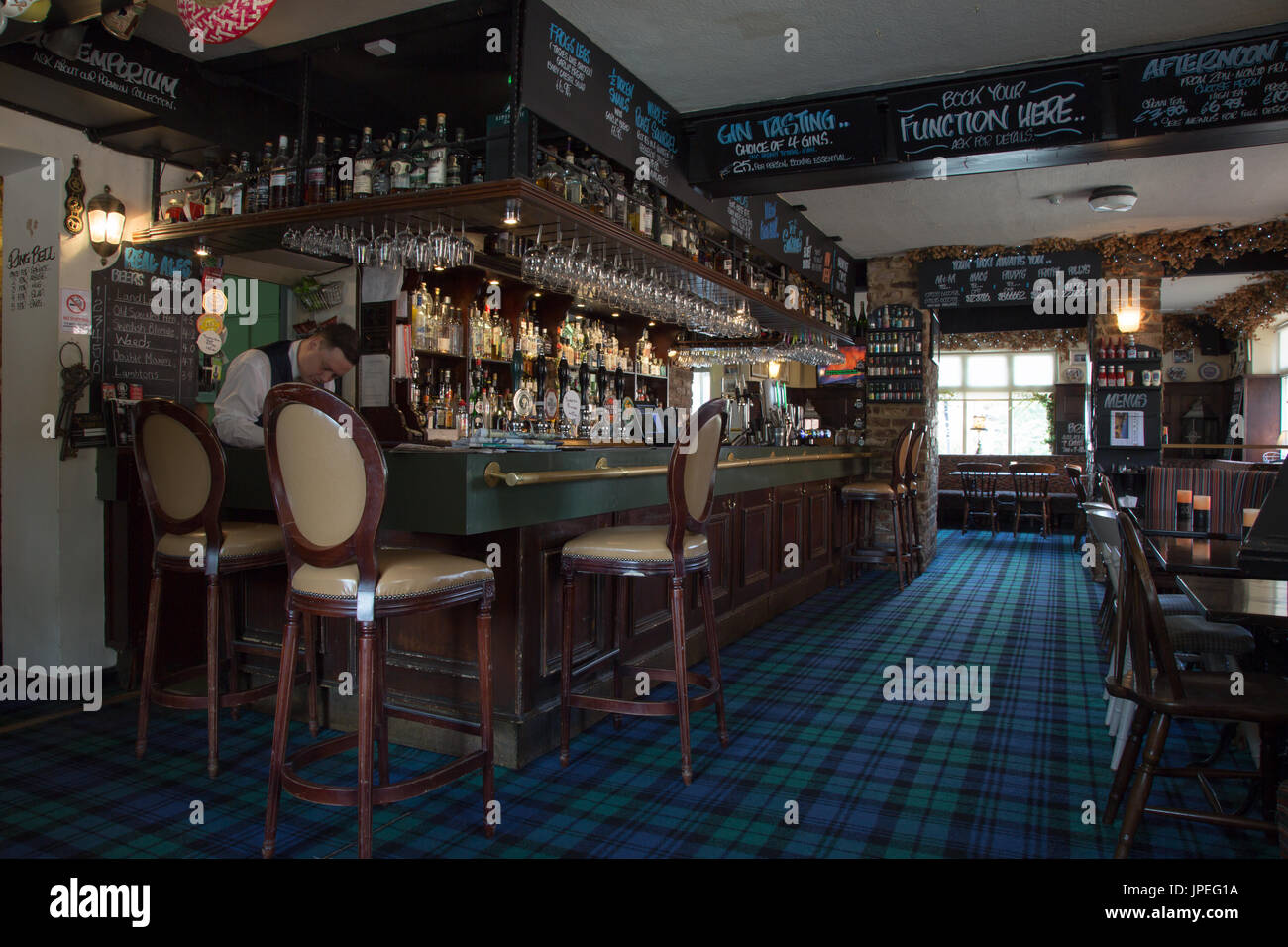 Court Inn Hauptbar Interieur, Durham, England. Stockfoto