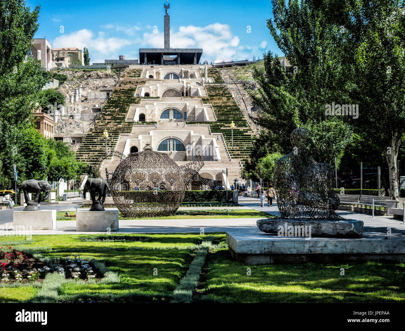 Kaskade, Zentrum Eriwan Eriwan, Armenien Stockfoto