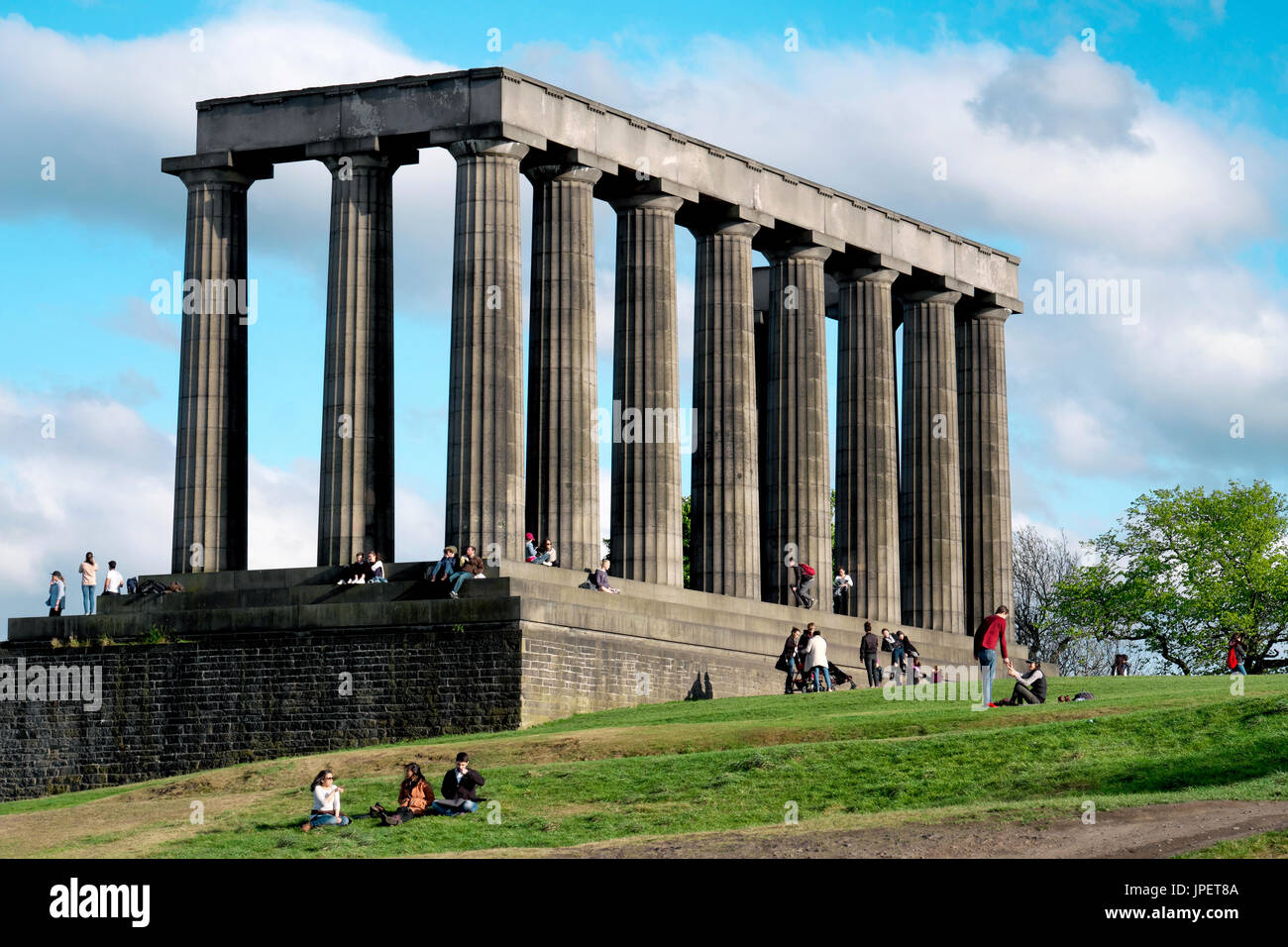 National Monument, Calton Hill, Edinburgh, Schottland, Vereinigtes Königreich Stockfoto