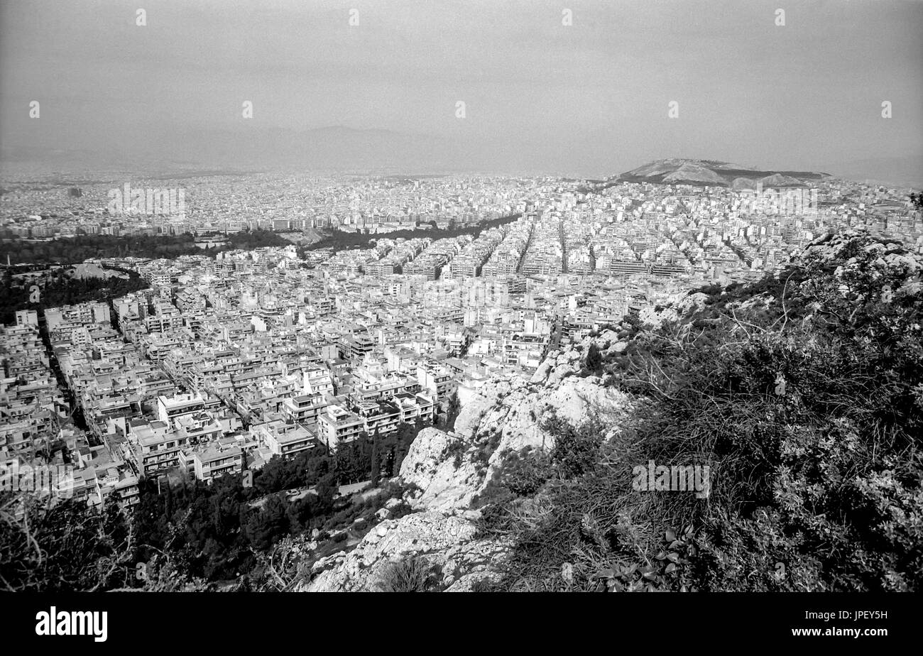 Aufnahmen in Athen im Jahr 1986 Stockfoto