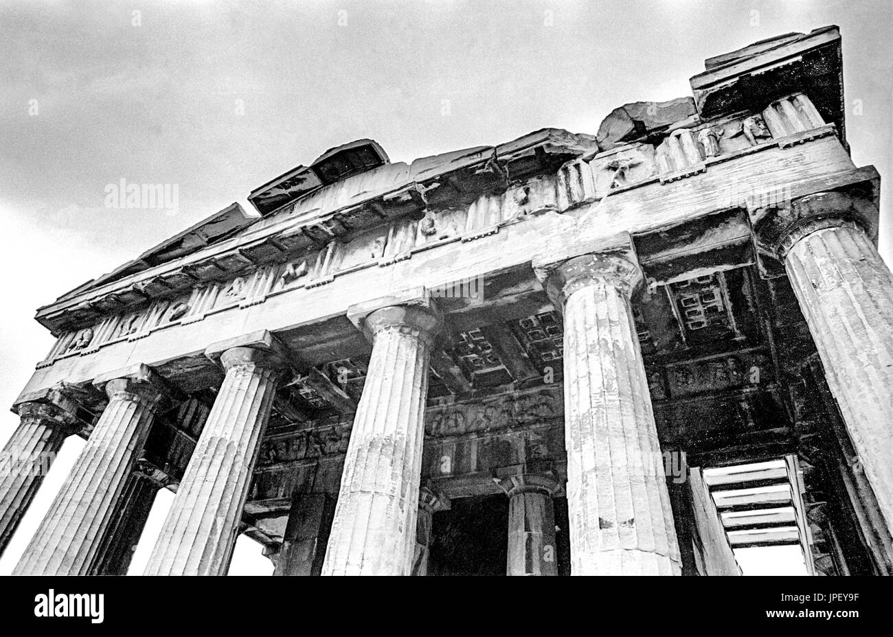 Der Parthenon auf der Akropolis in Athen im Jahr 1986 Stockfoto