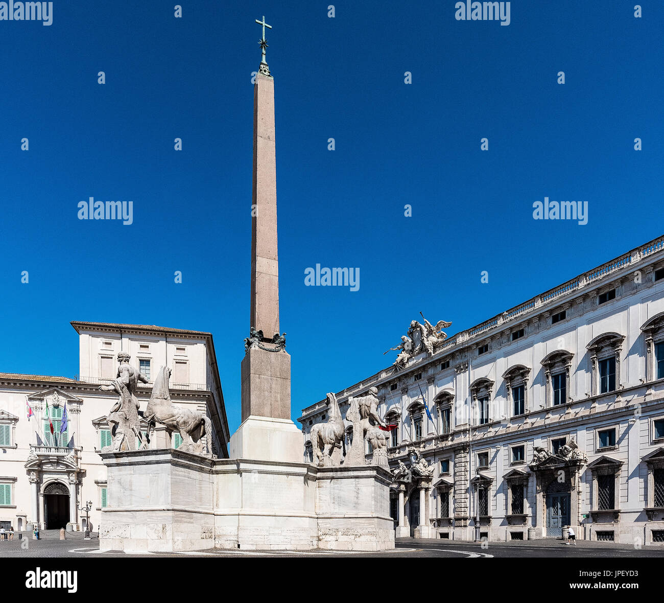 Obelisco del Quirinale in Rom, Italien Stockfoto